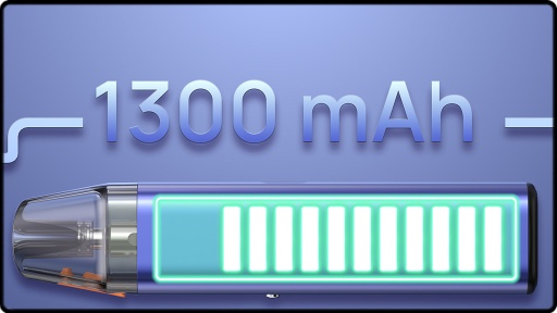 Une batterie intégrée de 1300mAh